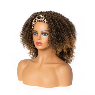 China New Fashion Curly Short Curly Hairband Hair Loop Afro Curly Headband Wigs For Black Women for sale