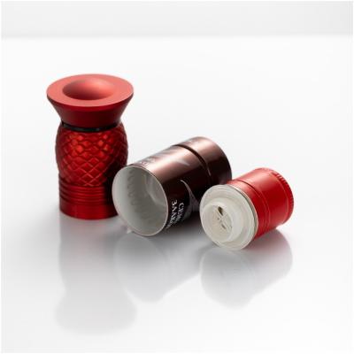 China High Level Press Aluminum Plastic Bottles Disc Aluminum Plastic Top Cap For Vodka Bottle for sale