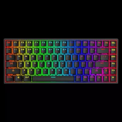 China Wireless Icawa Customized YC84 Three Mode RGB Backlight Support Hot Plug Customized Mechanical Keyboard for sale