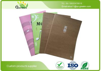 China Eco Friendly Stationery Printed Bespoke Exercise Books With Kraft Paper Cover for sale