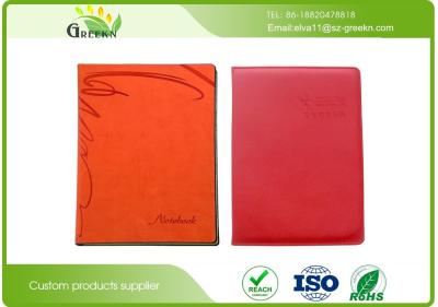 China Custom Planner Diary Offset Printing PU Embossed Leather Notebook With 100 sheets 80 Grams for sale