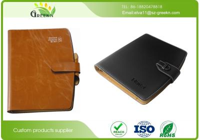 China Embossing Surface Finishing Loose Leaf Notebook With Pen And Business Card Pockets for sale