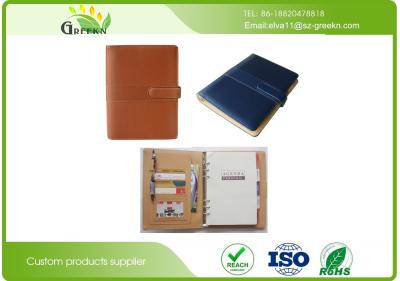 China SGS Eco Friendly A5 Handwriting Loose Leaf Notebook , PU Cover Paper Bound Notebook for sale