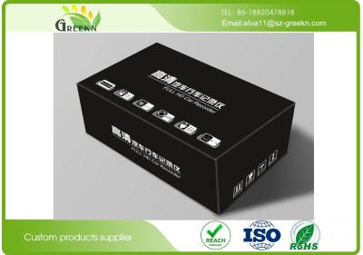 China Black Folding Printed Cardboard Boxes For Electronic Packing Industry Logo Printed for sale