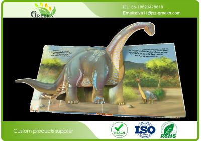 China Hardcover 3D UV Coating Surface Snappy Pop Up Dinosaur Book OEM Eco Friendly for sale