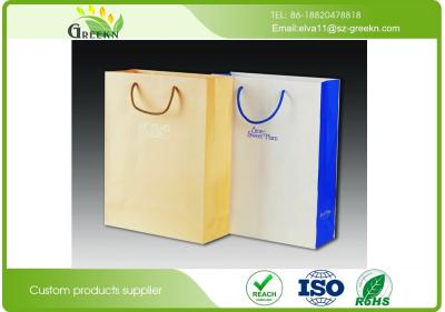 China Silk Printed Paper Shopping Bags , Die Cutting Handle Kraft Paper Gift Bags for sale