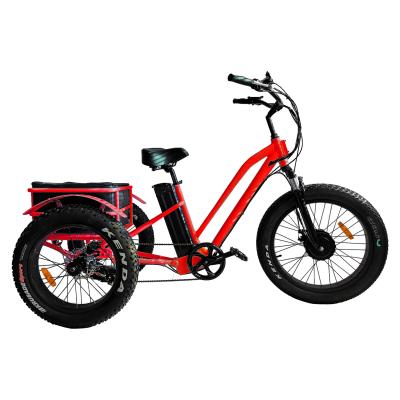 China Cheap price 48V 500W aluminum alloy fat tire ebike adult 3 wheel electric bicycle from China for sale