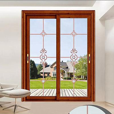 China Sound Insulation Qidian Interior Sliding Doors Slide Door Wood Patio Door for sale