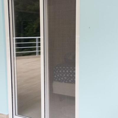 China Manufacturers industrial plastic partition philippines frame pvc interior upvc pvc double folding sliding door with mesh screen for sale