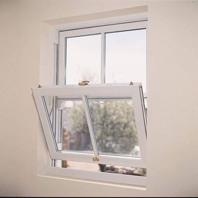 China Sliding Ventilation Single Hung Small Frosted Glass Toilet Window With Blinds for sale