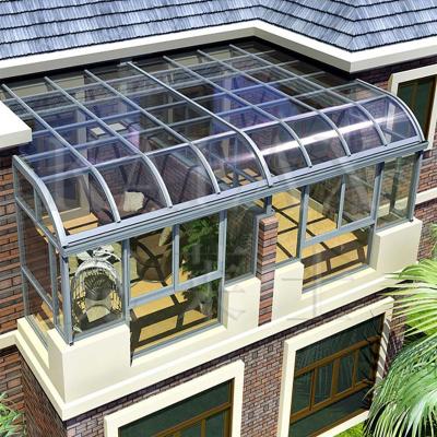 China Modern Sunroom Roof Glass House Of Garden Aluminum Frame for sale