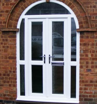 China Fixed high quality white arched shaped upvc pvc arch window for sale