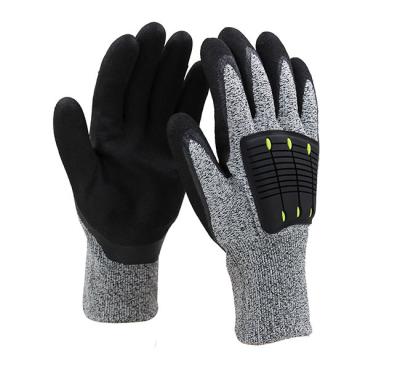 China Flexible TPR Nitrile Impact Resistant Coat Cut Resistant Gloves for sale