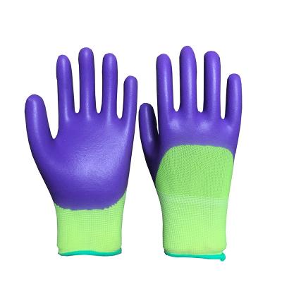 China Wholesale Cheap Flexible Polyester Palm Nitrile Safety Price Coating Gloves Used For Construction Work for sale