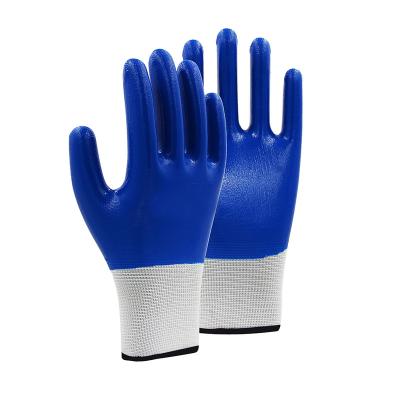 China Flexible Safety Works Factory Supply New Product Nitrile Coat Work Garden Nylon Gloves for sale