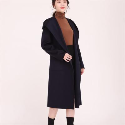 China Anti-wrinkle Ladies Winter Lapel Trench Wool Cashmere Warm Coat Women for sale