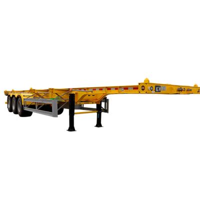 China Truck Trailer High Quality Finely Processed Gooseneck Semi Chassis Parts Skeleton Trailer for sale