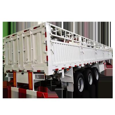 China Truck Trailer Professional Manufacturer High Quality Cargo Semi Drop Side Trailer For Truck for sale