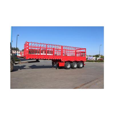 China Truck Trailer Manufacturer Supply Cargo Enclosed Side Wall Car Stake Fence Trailer For Sale for sale