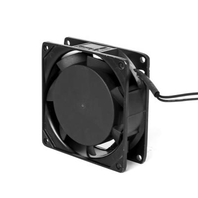 China Hotels Wholesale High Cfm Plastic Air Cooling Powerful Fan Black 8025 Ball Bearing Axial Fan for sale