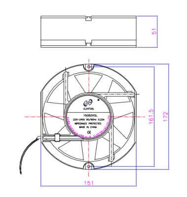 China Hotels factory price 15050AC plastic sleeve bearing fan axial black axial fan for sale