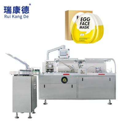 China 120 Automatic Food Mask Carton Mask Box Packing Bar Soap Facial Cartoning Machine for sale