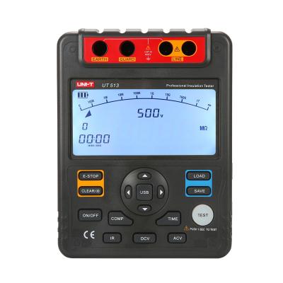 China A-BF & UNI-T UT513 Insulation Resistance Tester Electrical Meter Voltmeter 5000V Automatic Range Digital Megohmmeter Data Hold UT513 for sale