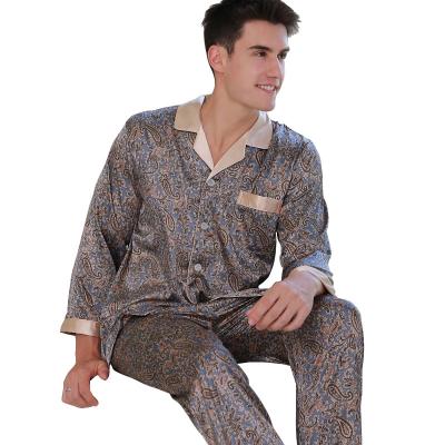 China Promotional New Arrival Men's V-Neckline Nightgown QUICK DRY, Slippery Soft Sleepwear Sexy Sleepwear for sale