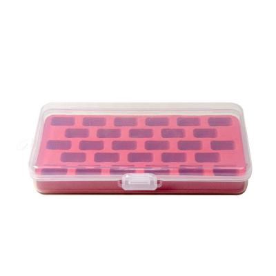 China Rectangular Bobbin Storage Box High Grid Clear 28/30 Bobbin Storage Thread Core Storage Coil Storage Box (Spool Not Included) for sale