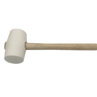 China Nail Hammer Good Flexibility Mallet Rubber Hammer White Color for sale