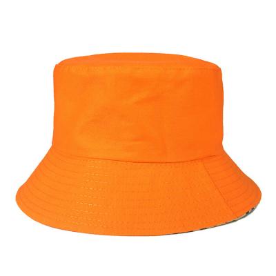 China Summer Casual Designer Reversible Custom Logo All Over Print Embroidered Cotton Fisherman Bucket Hat With Private Label Label for sale