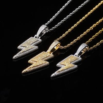 China FASHIONABLE Full Zircon Lightning Jewelry Locomotive Pendant Necklace for sale