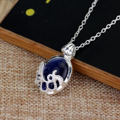 China The Vampire Diaries Elena Gilbert Blue Stone pendant necklace CLASSIC elegant neckalce pendant for sale