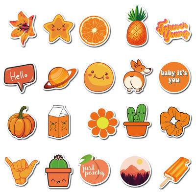 China 3-6cm Fashionable And Cool Waterproof Vinyl Fruit Repeat Sticker Does Not Stick On Fridge Car Wall Crayon-box for sale