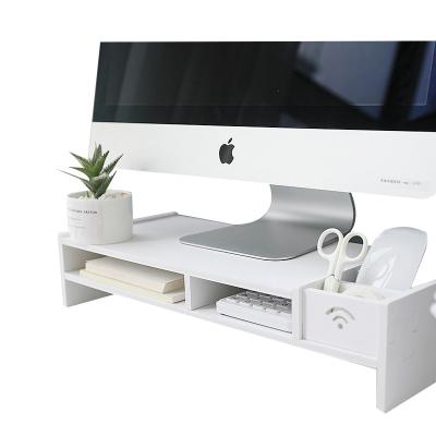 China Viable Monitor Height Adjustment Computer Booster Stand Base Bracket Storage Booster Shelf for sale