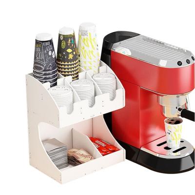 China Sustainable Plastic Coffee Supplies Cup Holder Paper Cup Dispenser for sale