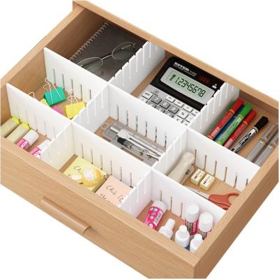 China Bathroom Large Capacity Household Wardrobe Jars Drawer Dividers Desk Drawer Plastic Organizer for sale