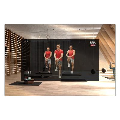 China Customized Indoor Support For 55,65,75 Inch Indoor Standing Mirror Magic Acrylic Gym for sale