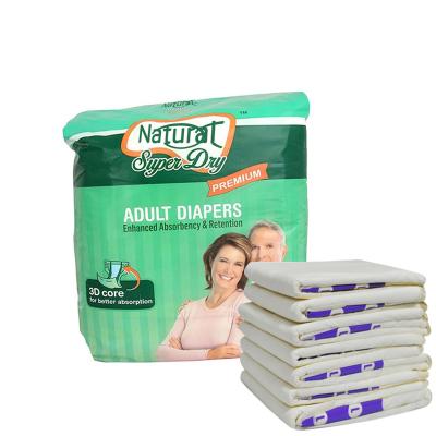 China Direct Selling High Quality Hygienic Pampering Adult Ultra Thick Disposable Adult Diapers Printed Diaper OEM for Seniors and Patients for sale