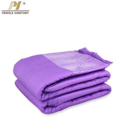 China Free Sample Medical Disposable Women Purple Unisex Adult Hospital Diaper Printed Super Absorbent Thickening Manufacturer for sale