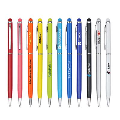 China office & School Pen Hot Selling Aluminum Metal Ballpoint Stylus Pen Promotional Advertising Ballpoint Pen With Logo for sale