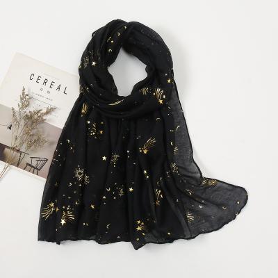 China Newest Cotton Scarf Women Cotton Glitter Shawls Muslim Hijab Printed Viscous Scarf for sale