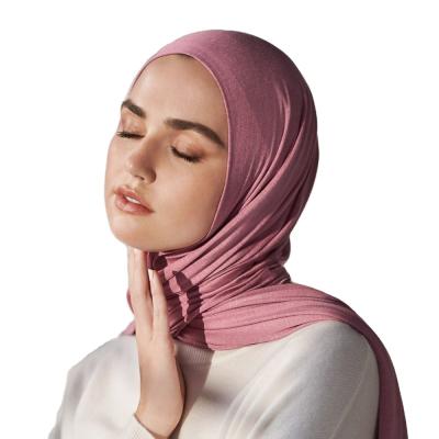 China Fashion Wholesale Tank Top Hijabs Scarves Women Cotton Single Breasted Scarf Shawls Stretch Simple Head Turbans for sale