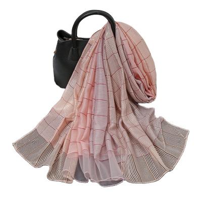 China Newest Fashion Scarf Shawl Imitated Silk Ladies Pashmina Silk Scarf For Women for sale