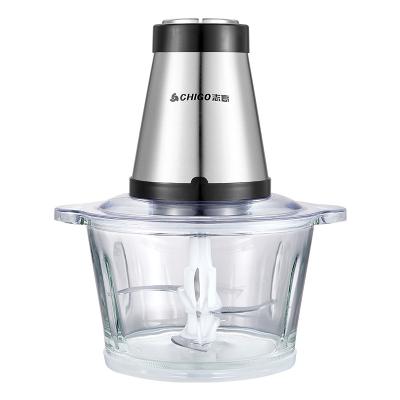 China Commercial Multifunctional Glass Chopper Mincer Food Processor 2L Electronic Food Processor Food Chopper Home Kitchen Use for sale