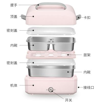 China 2021Outdoor Portable Travel Multi Electric Lunch Box With Non-stick Coating Food Grade Household Appliances for sale