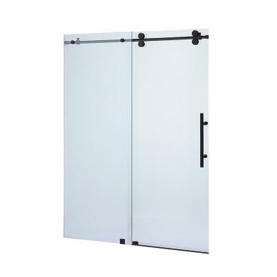 China Factory direct sale new design good quality modern black frameless sliding shower room bathroom for sale