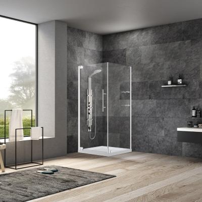 China Modern Frameless Pivot Easy CleanTempered Glass Shower Bathroom Door for sale