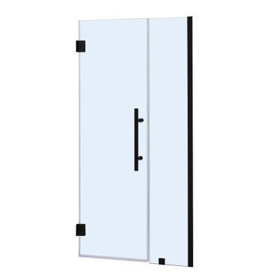 China Top Quality Manufacture Frameless Modern Tempered Glass Hinge Black Single Shower Door Hinger for sale