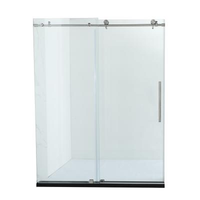 China Modern Bathease 8mm 10mm Tempered Clear Glass Large Roller Adjustable Sliding Shower Door for sale